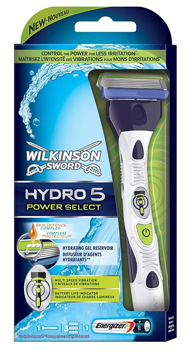 Dao cạo râu Schick Wilkinson Sword Hydro 5 Power Select chạy pin Kèm 3 lưỡi cạo - Nhật Bản