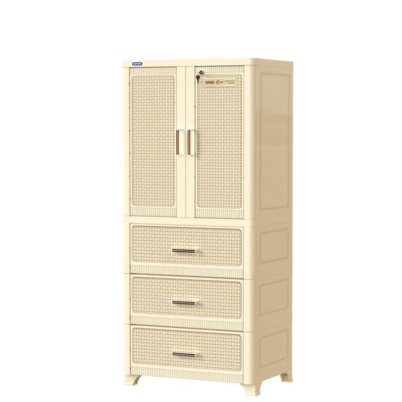 [HCM]Tủ nhựa Wing Duy Tân 2 Cánh 3 Ngăn Dương- TẶNG 10 MÓC ÁO NHỰA DUY TÂN