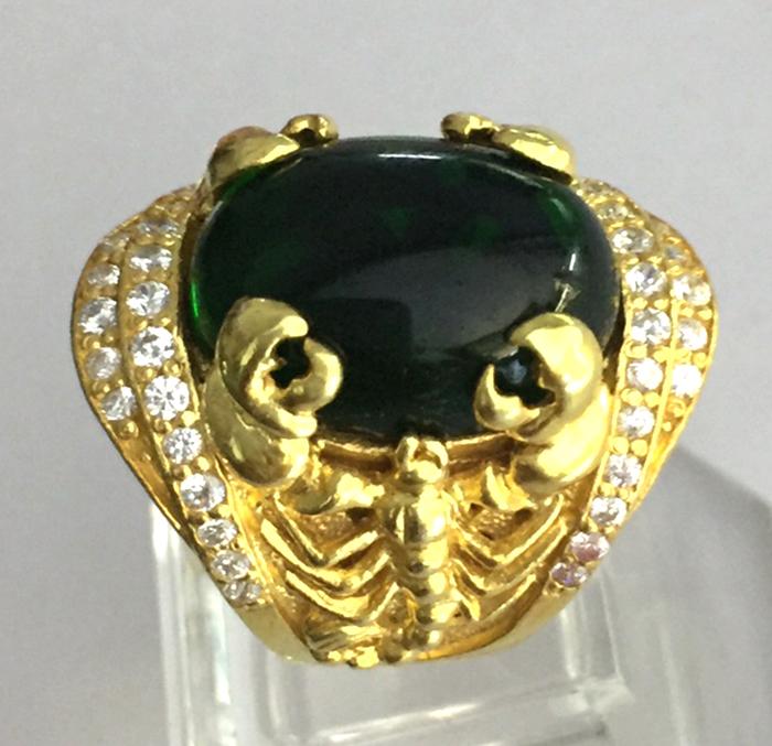 Nhẫn nam bọ cạp mạ vàng 18k đá thạch anh