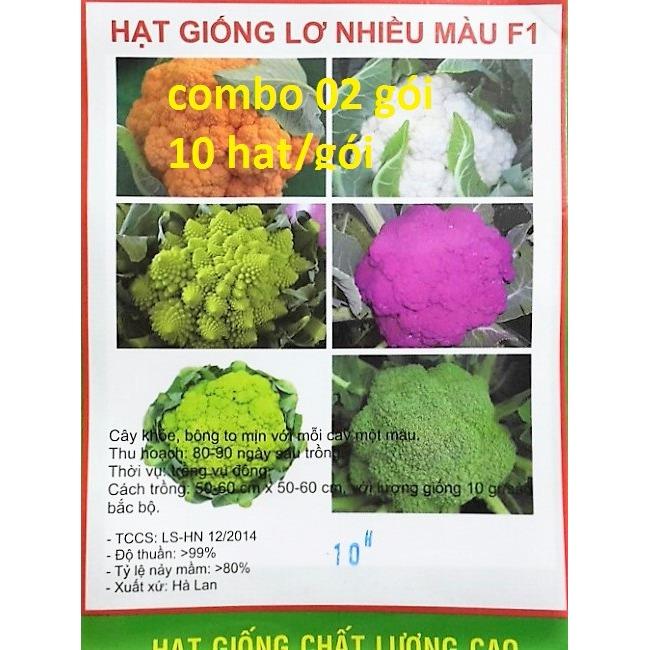 [HCM]Combo 02 Gói Hạt giống Súp Lơ Nhiều Màu  F1 Hà Lan  - KLT 10hạt/gói