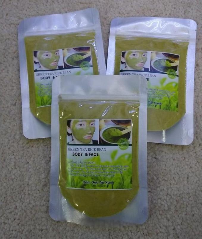 Combo 3 gói Bột cám gạo trà xanh_mỗi gói 100gr nhập khẩu