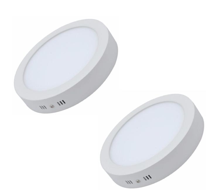 Combo 2 đèn led ốp trần nổi 18w tròn ánh sáng trắng