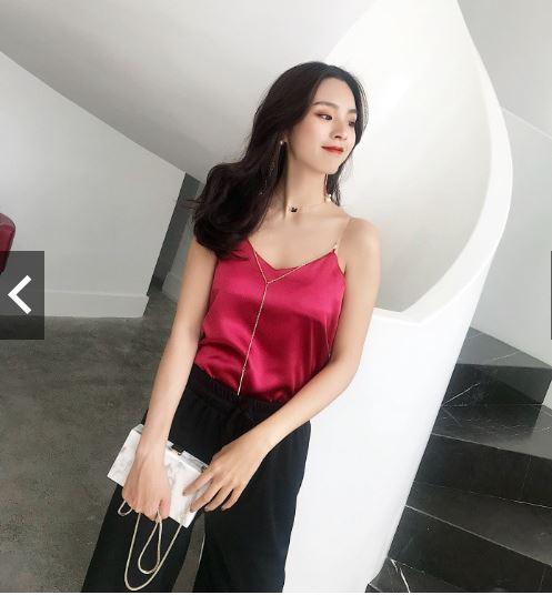 Áo lụa satin hai dây ulzzang - little box shop