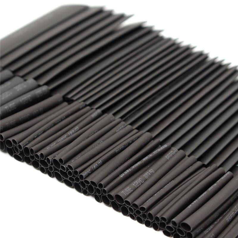 127pcs 2:1 7 Sizes Assortment Polyolefin Halogen-Free Heat Shrink Tubing Tube Sleeving Wire Cable Kit Best Price