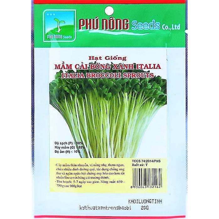 [HCM]Hạt giống mầm cải bông xanh ITALIA PN - 20g