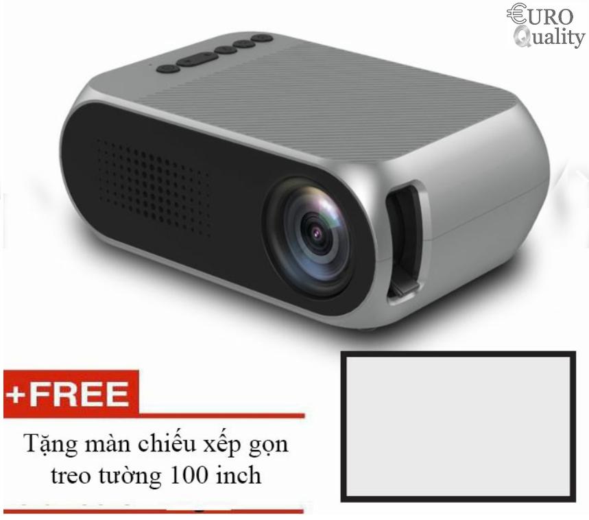 Máy chiếu led mini yg320 1080p home cinema + tặng màn chiếu 100 inch