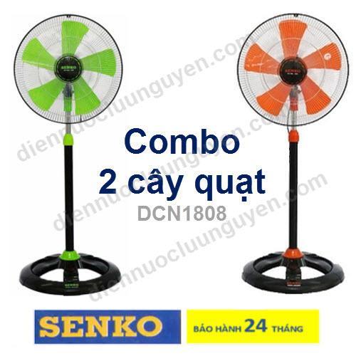COMBO 2 QUẠT ĐỨNG CÔNG NGHIỆP 4.5 TẤC MẠ CROM SENKO DCN1808