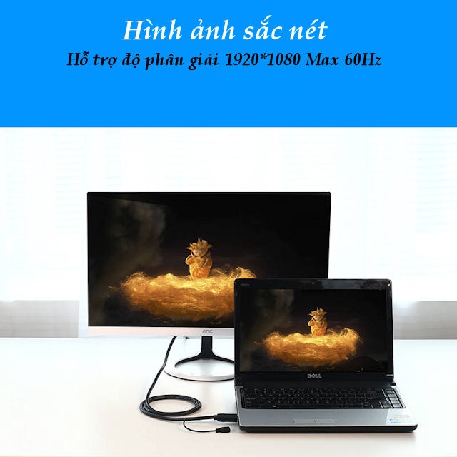 Cáp HDMI sang VGA dài 1.5m UGREEN MM117 Cáp HDMI sang VGA dài 1.5m UGREEN MM117