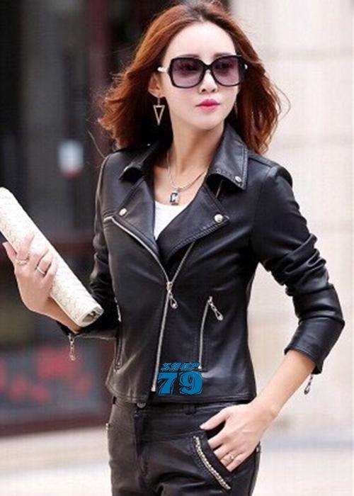 Áo khoác da nữ sofia đen kiểu vest cao cấp - zn8