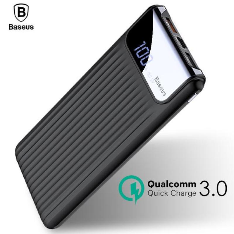 Pin dự phòng thương hiệu Baseus cao cấp dung lượng 10000mAh công nghệ sạc nhanh Qualcomm QC 3.0 thiết kế đẹp độc đáo có màn hình LCD báo dung lượng Pin