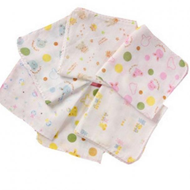 Combo 10 Khăn sữa in hình xuất Nhật kích thước 32 x 32 cm