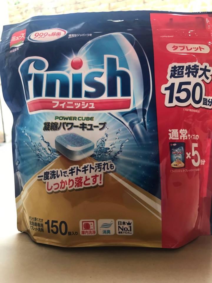 Viên rửa chén finish 150 viên- Viên rửa bát tổng hợp dùng cho máy rửa bát chén- tương đương somat,bột alio