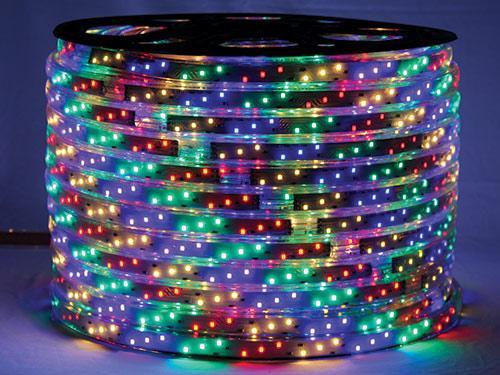 Cuộn đèn led dây 5050/220v dài 100m 4 màu và 1 đầu nối dây nguồn chớp