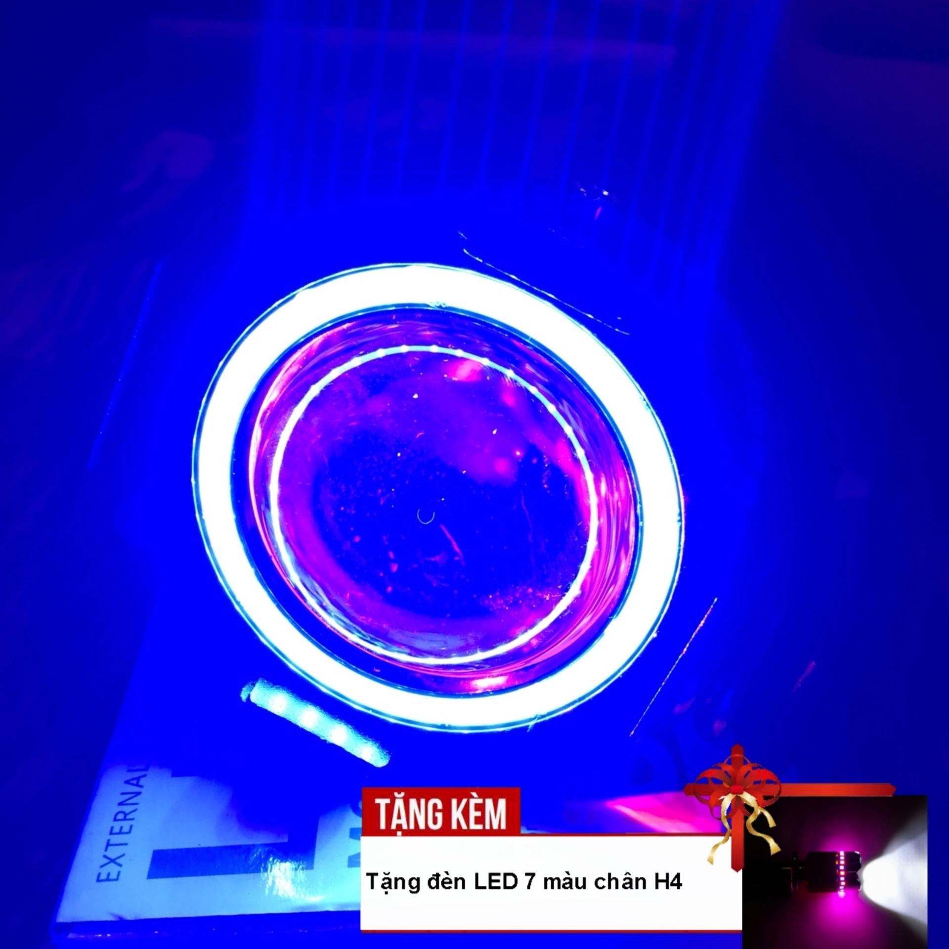 [GIÁ SỐC] Độ đèn bi cầu LED U7 ( có viền led) cực chất cho xe máy, ô tô   OX88-U7-DFEW-TẶNG KÈM ĐÈN 7 MÀU CHÂN H4