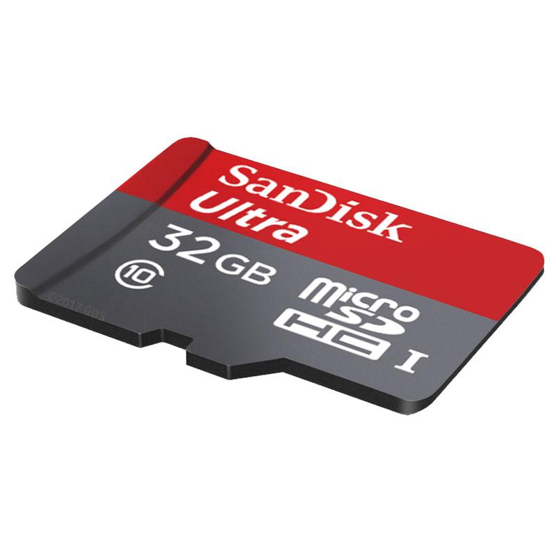 Thẻ nhớ microsdhc sandisk ultra 533x 32gb 80mb/s kèm adapter- màu xám đỏ