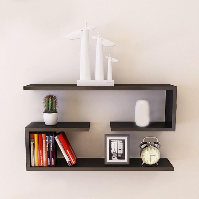 Bộ Kệ Treo Tường Chữ J Đen - Trắng Kích Thước 2 Thanh Dài 60cm
