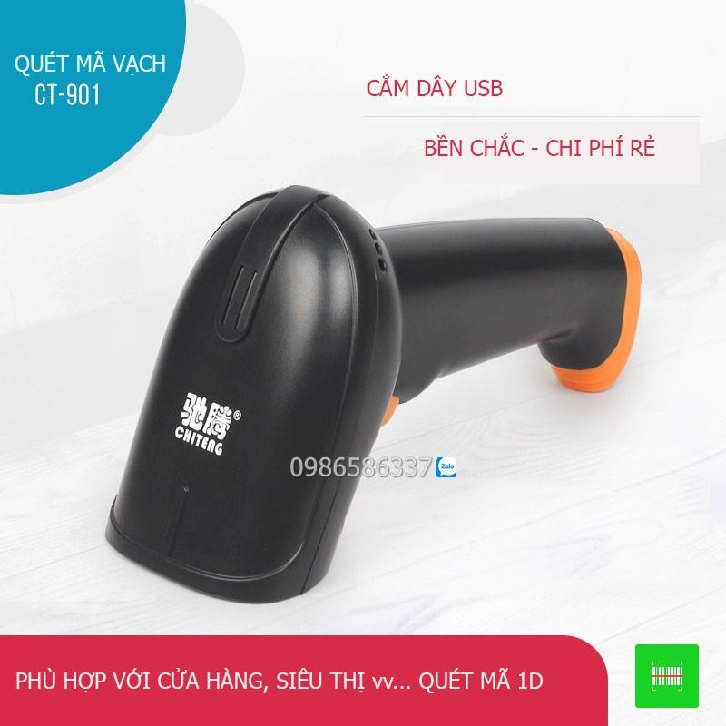 Đầu đọc mã vạch CT901 cắm dây USB không cần cài đặtmáy quét mã vạch máy bắn mã vạchquét barcode