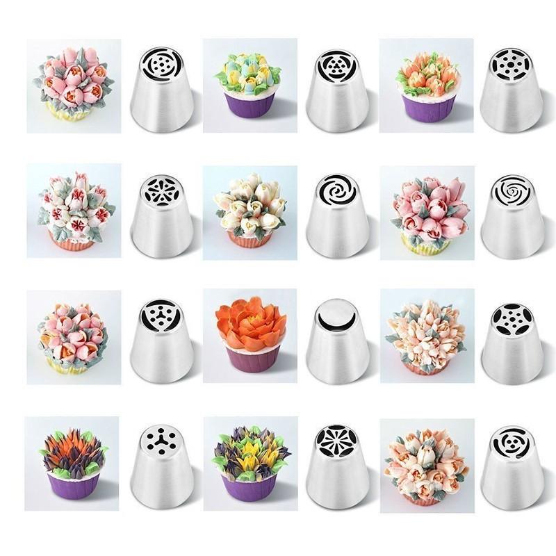 COMBO 14 ĐUI BẮT BÔNG KEM SIÊU ĐẸP TẶNG KÈM CHUI CHO KHUÔN KEM SIÊU SẮC NÉT