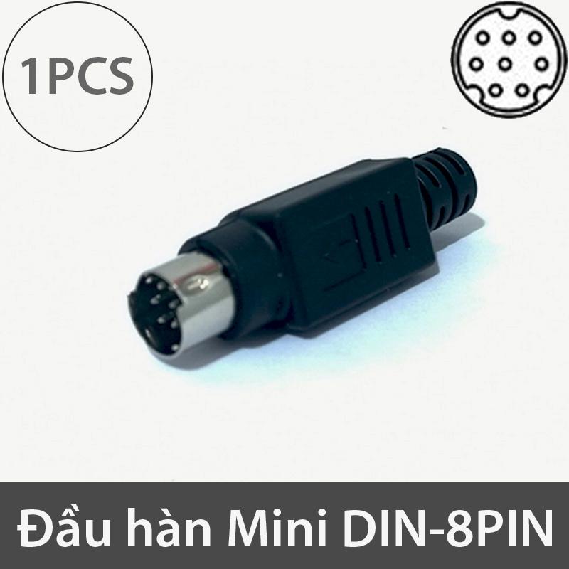 Đầu hàn jack cắm Mini DIN 8PIN dương (đầu hàn cáp 8PIN)