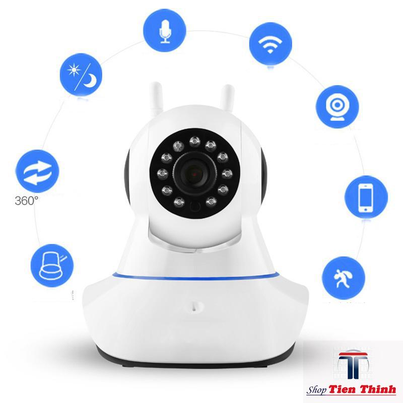 Camera khong day, giá camera ip wifi - camera ip wifi full hd 1920 x 1080 cao cấp, camera giám sát ngày đêm, chống trộm xoay 360 độ