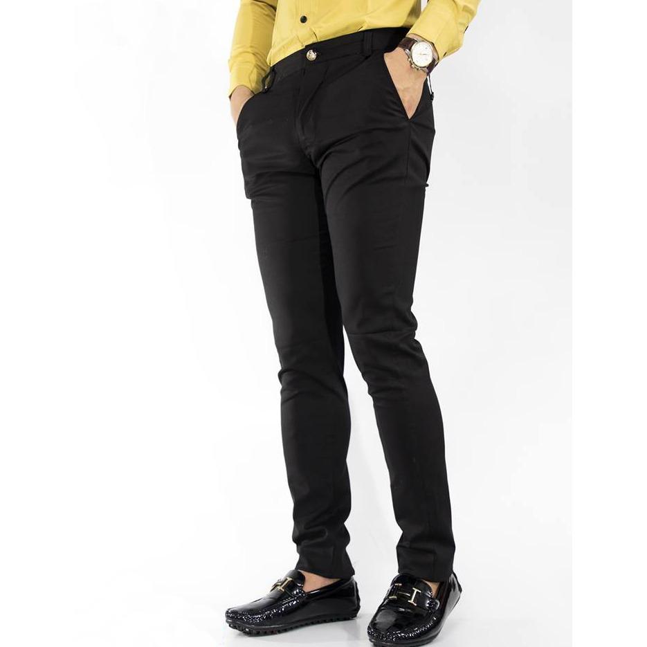 Quần kaki nam đen, chất kaki nhẹ thoáng mát, form ôm dáng