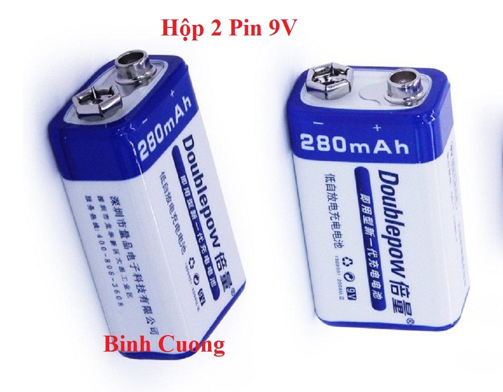 Hộp 2 pin 9v 280mah