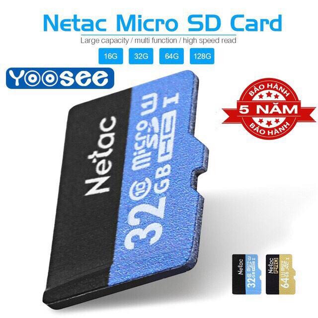 Thẻ nhớ SD micro NETTAC 32GB - chuyên dụng dành cho Camera bảo hành 5 năm