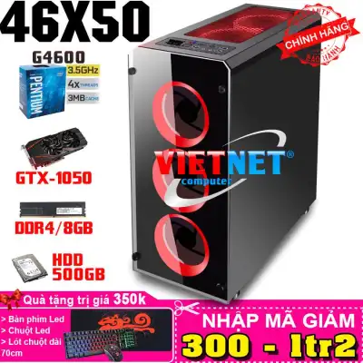 [HCM]Thùng máy chơi game PC 46X50 chip 4600 VGA 3GB GTX 1060 Ram 8GB Hdd 500GB