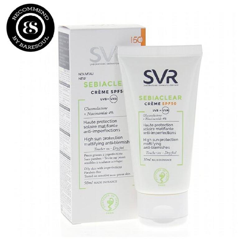 Kem chống nắng giảm mụn SVR Sebiaclear Creme SPF50 – 50ml - Recommend by BareSoul cao cấp