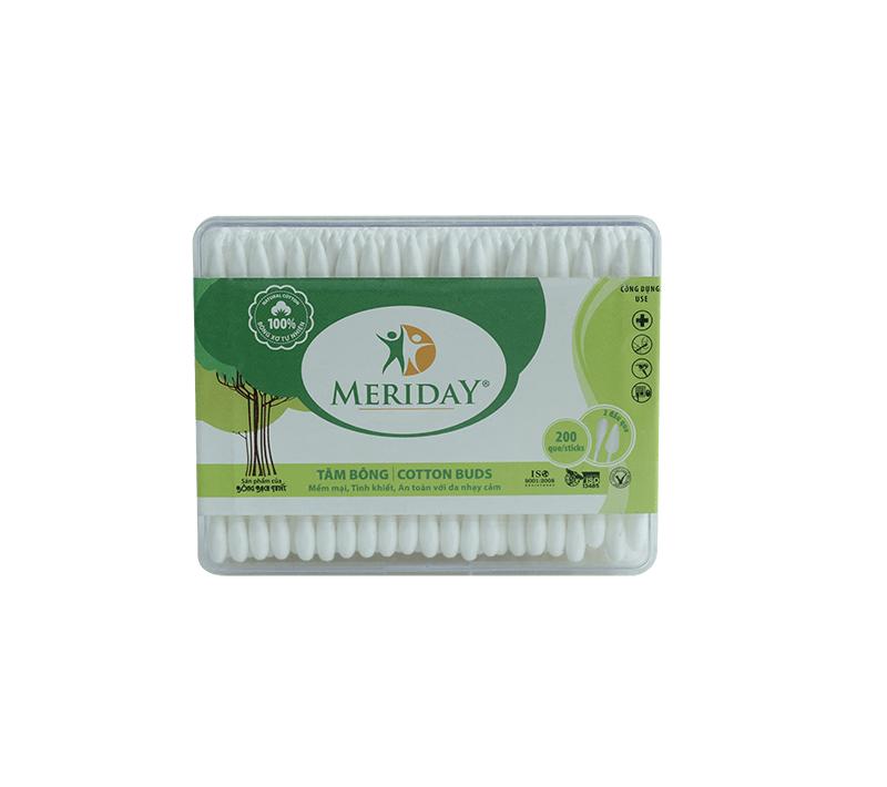 Tăm bông Meriday hộp 200 que