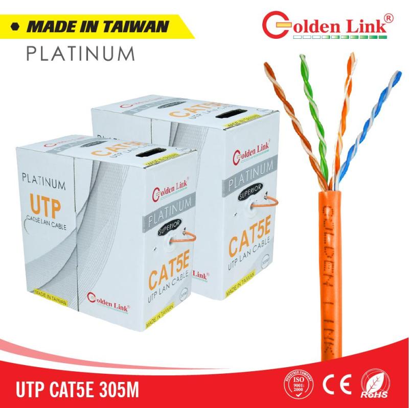 Bảng giá Thùng cáp mạng GOLDEN LINK PLATINUM UTP CAT 5E MADE IN TAIWAN MÀU CAM - 305M Phong Vũ