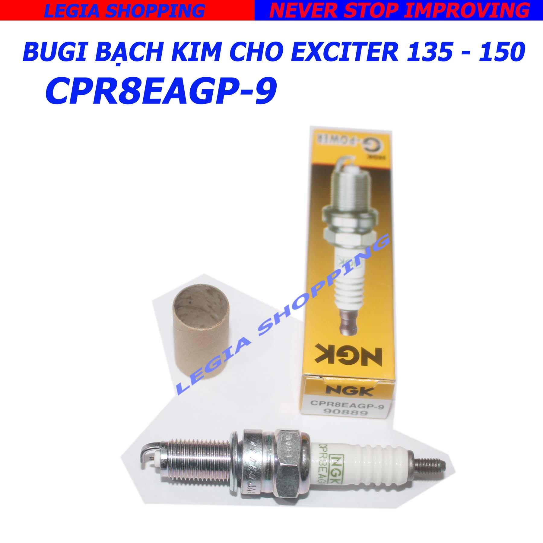 BUGI BẠCH KIM NGK CPR8EAGP-9 CHÂN DÀI DÙNG CHO YAMAHA EXCITER 135 - 150