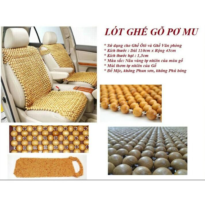 Lót ghế ô tô gỗ Pơ mu hàng thơm, đẹp