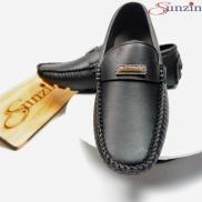 Sunzin.HCM Free từ 99k-Giày da không dây kiểu giày lười da trơn