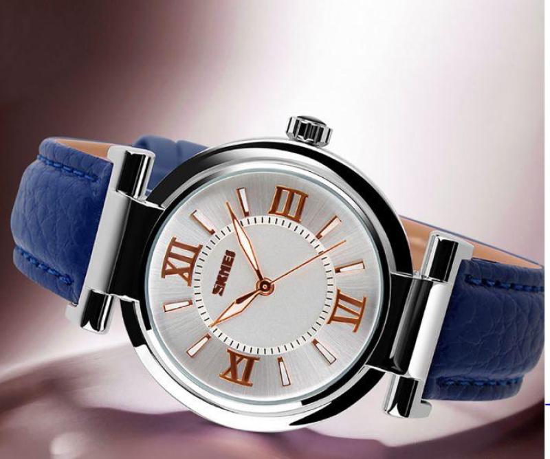 (Cập nhật 2019)Đồng hồ thời trang nữ dây da cao cấp Skmei 9075 có chống nước