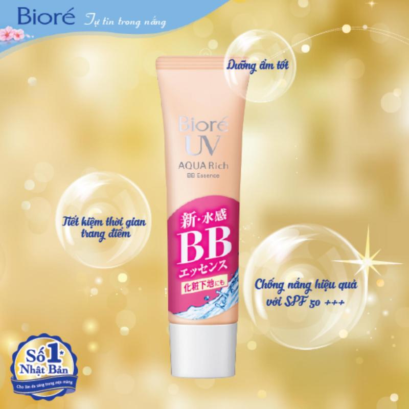 Chống nắng Biore UV Aqua Rich lót nền trang điểm BB Essence SPF 50+ PA++++ 33g