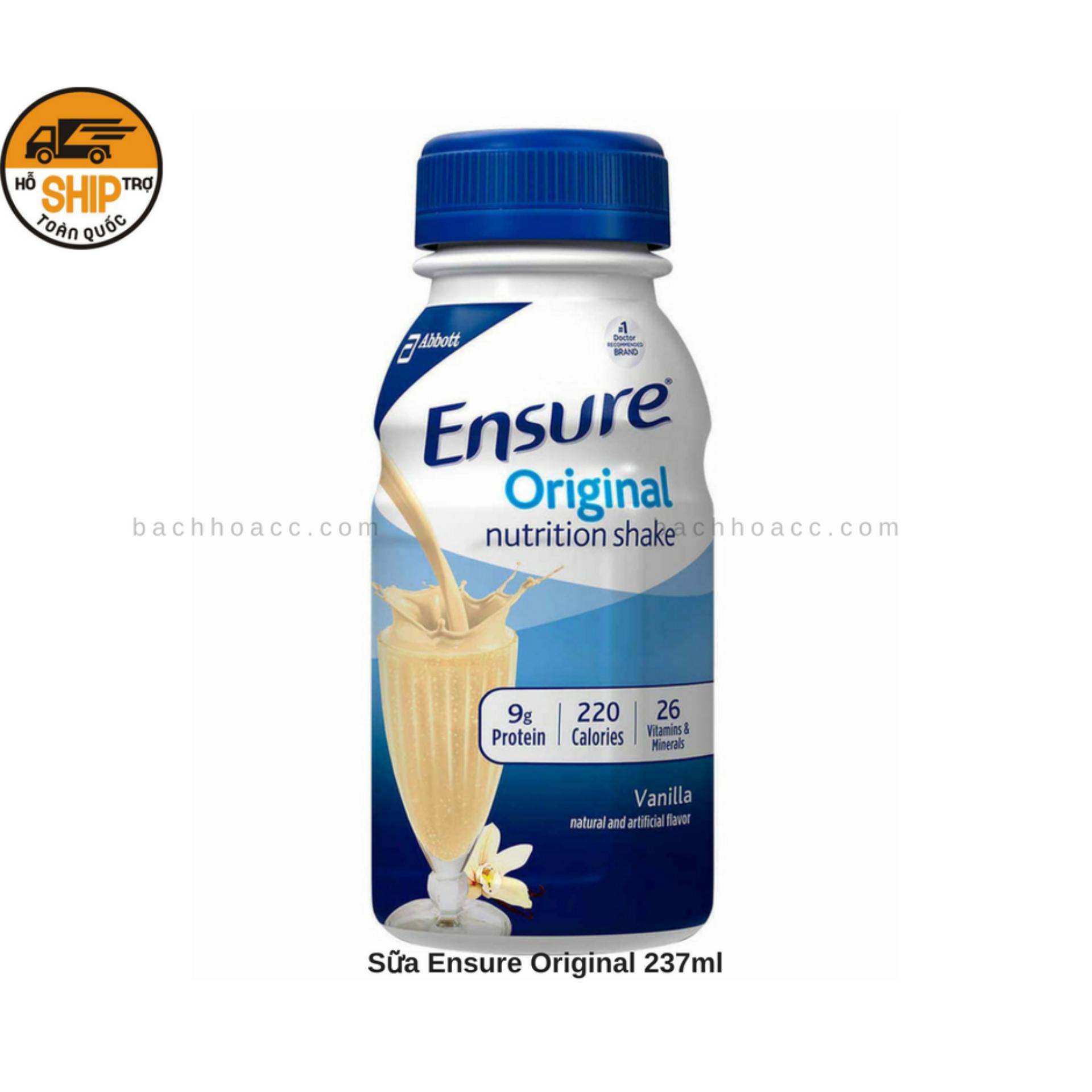 6 chai Sữa Ensure nước hương Vani Ensure Original 237ml