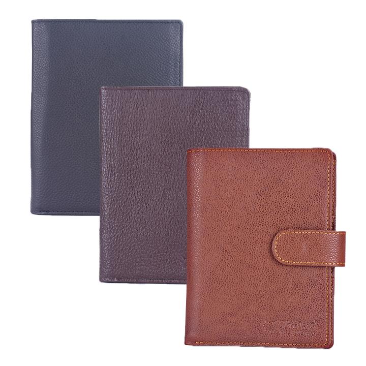 Hl9107-08-09 - ví passport da bò bấm nút nhiều màu