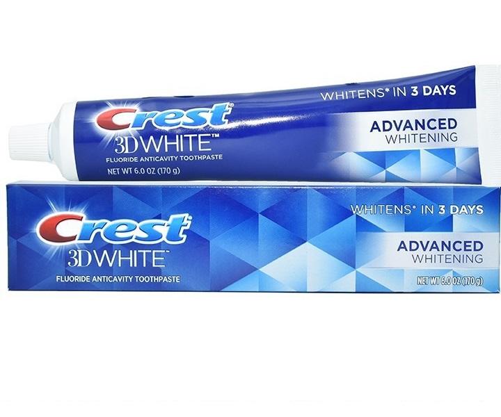 Bộ 2 kem đánh răng crest 3d white advanced whitening 170g x 2
