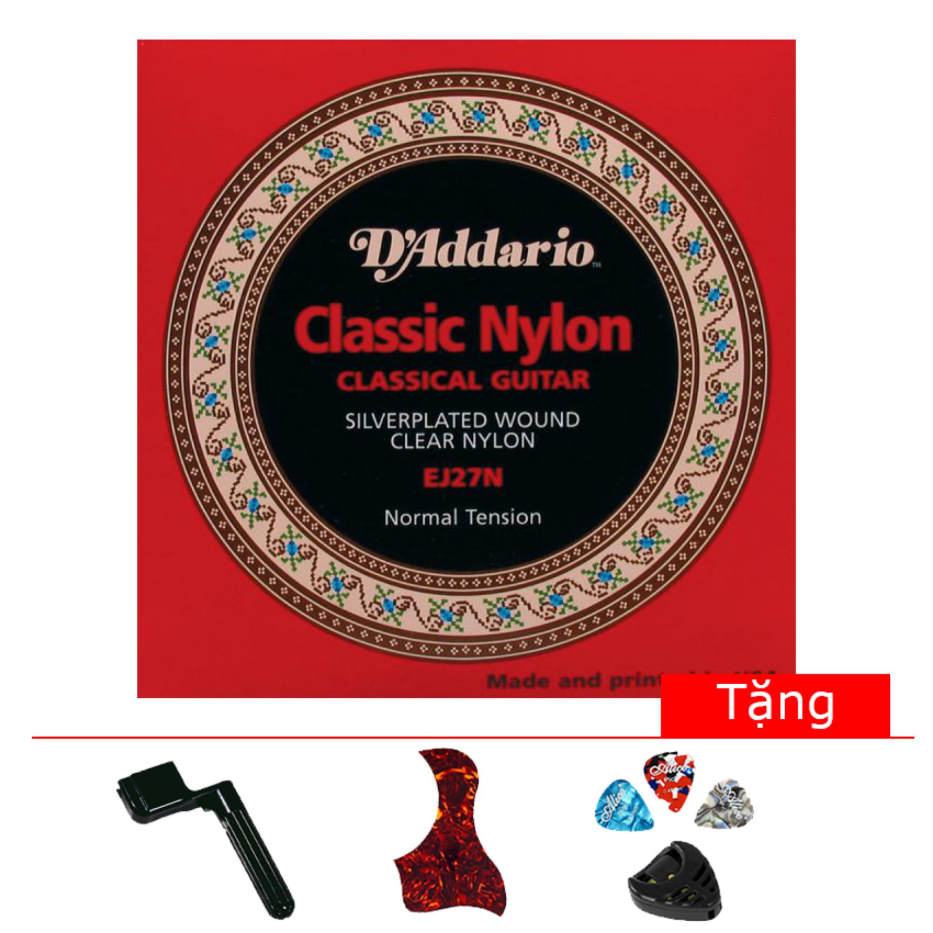 Dây đàn guitar Classic EJ27N (tặng pick, hộp pick, dán chống xước, tay quay lên dây đàn)