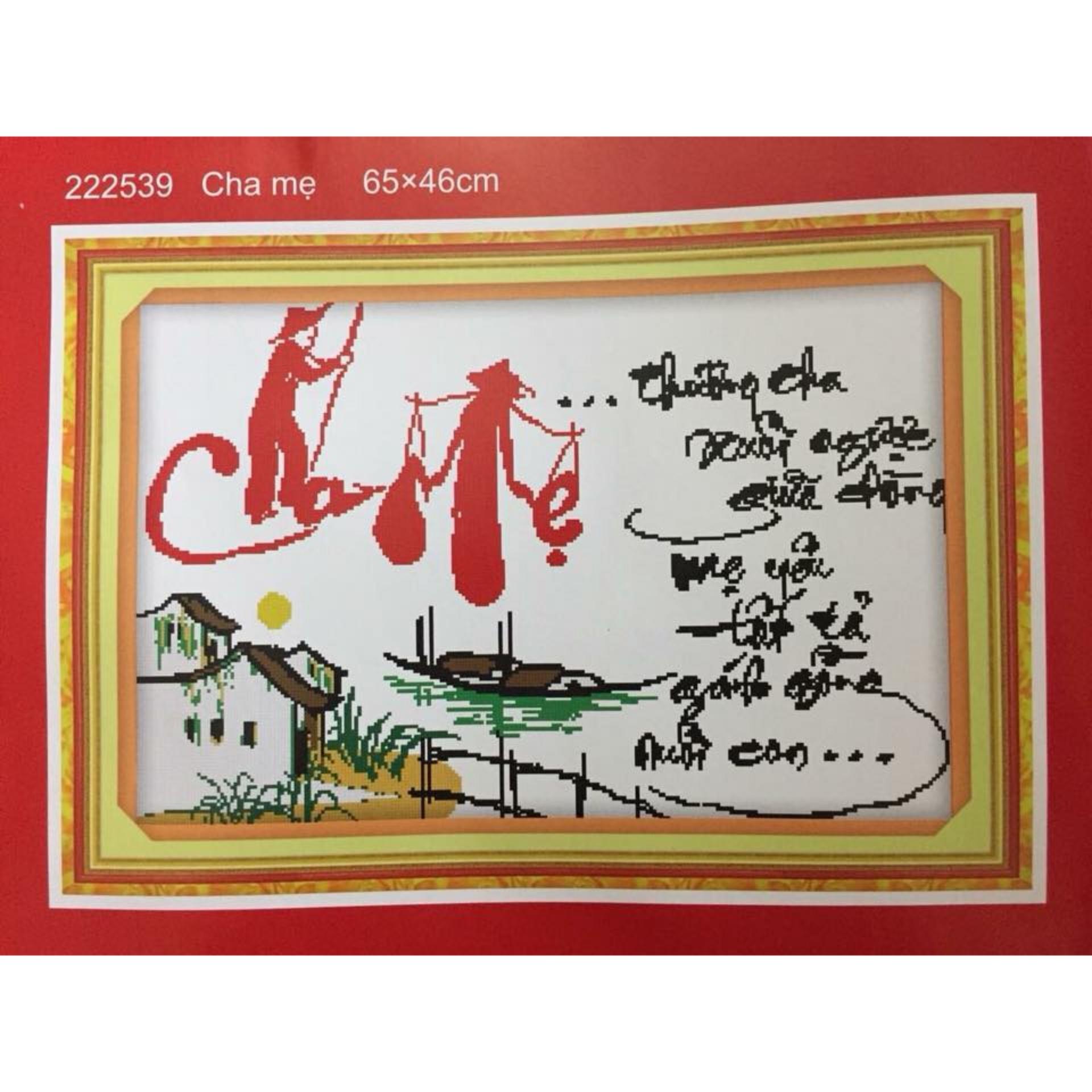 Tranh thêu chữ thập cha mẹ 222539