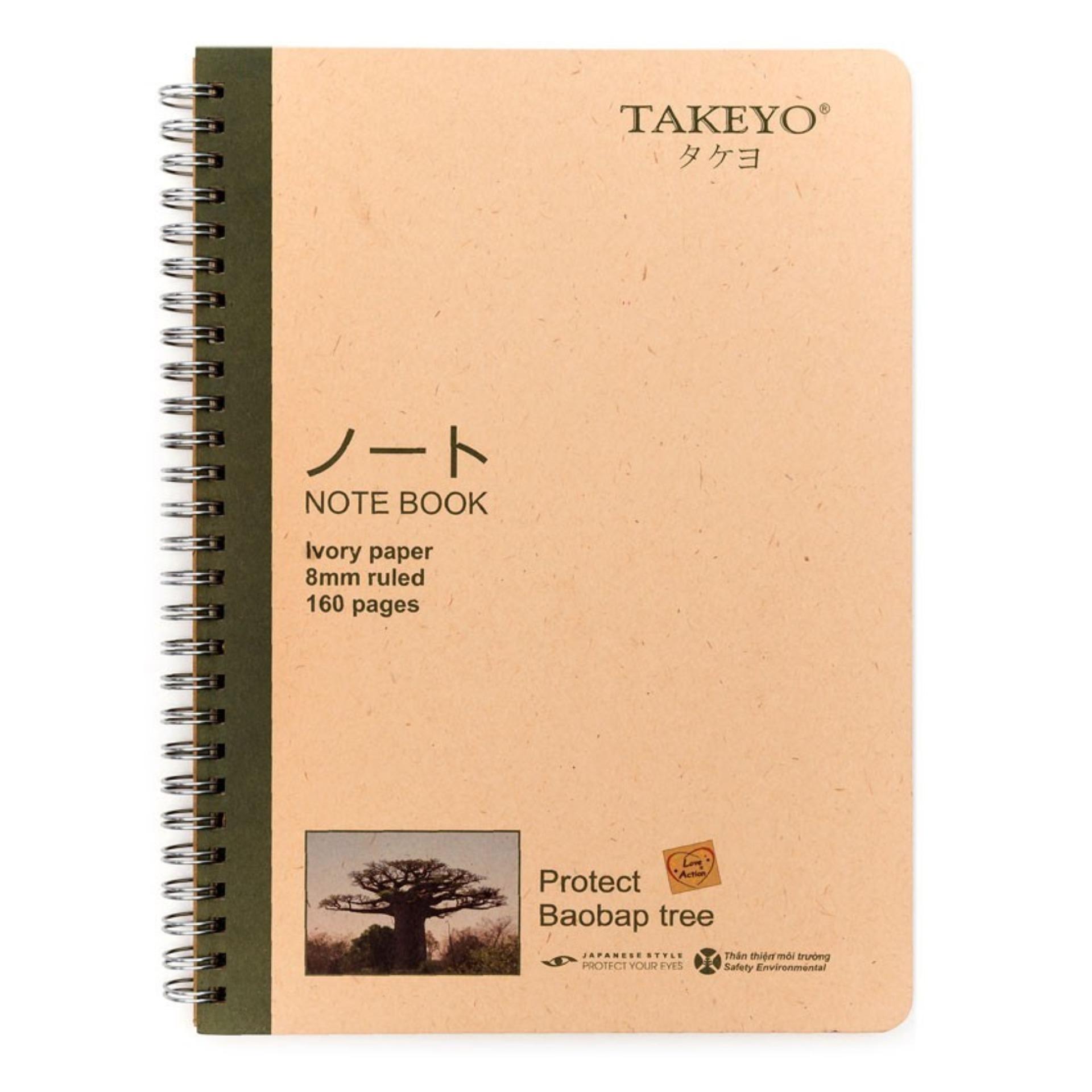 [HCM]SỔ LÒ XO TAKEYO A5 8532 (160 TRANG 14.8 x 21 CM)