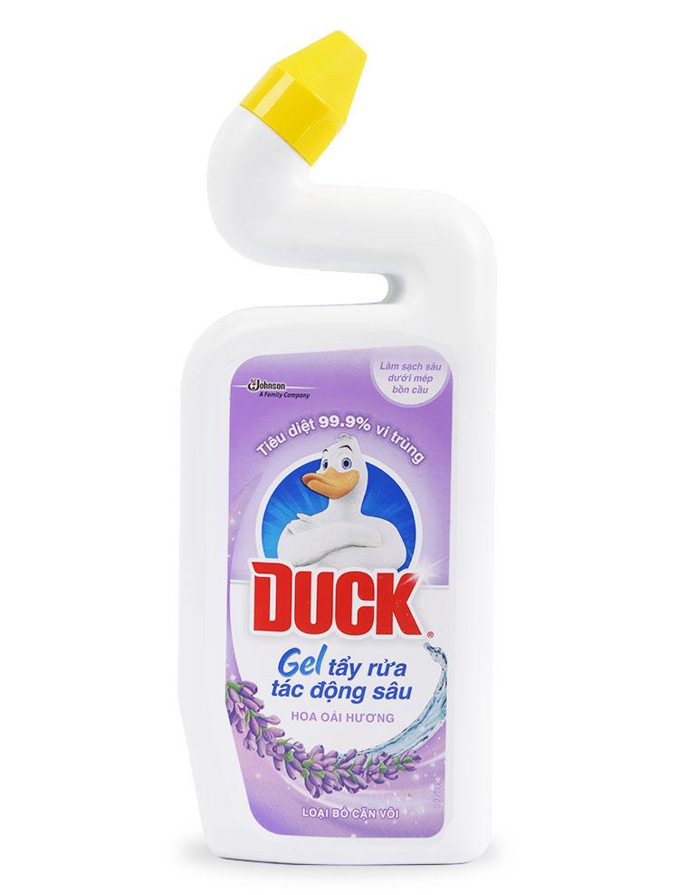 Gel Tẩy Rửa Bồn Cầu Tác Động Sâu Duck Mr. Muscle Hương Hoa Oải Hương Chai 500ml