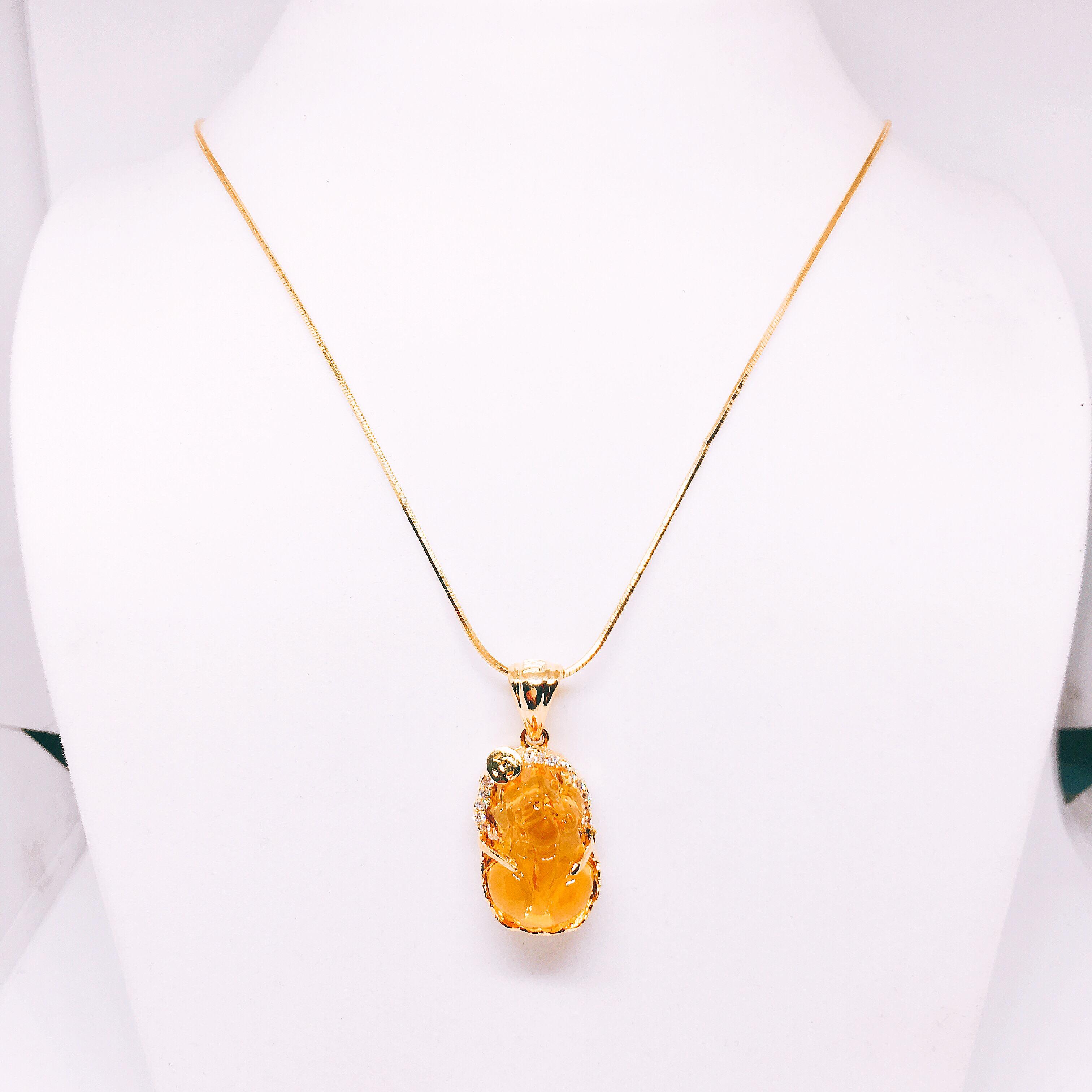 Nữ trang Dây chuyền nữ bạc Thái mạ vàng cao cấp + mặt phong thủy ( tỳ hưu ngậm tiền vàng tài lộc may mắn)