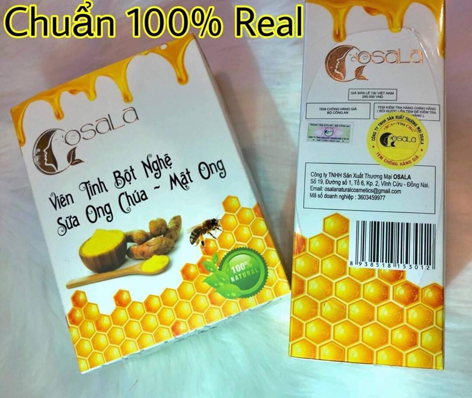 Bán sỉ 10 Hộp Viên Tinh Bột Nghệ Mật Ong Sữa Ong Chúa OSaLa