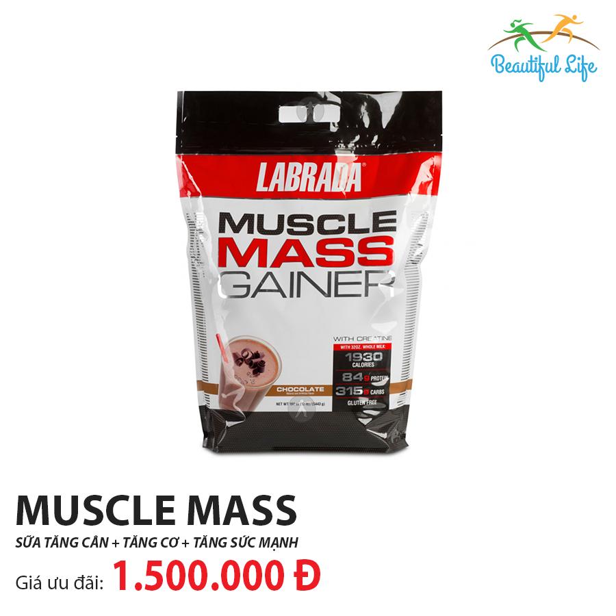 Sữa tăng cân, tăng cơ, tăng sức mạnh Muscle Mass Gainer của Labrada 12Lbs (5.44Kg)