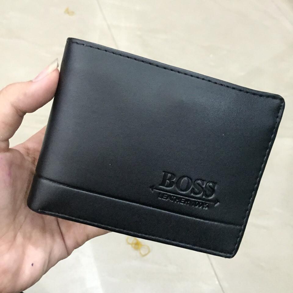 Ví nam bóp nam dòng Boss mới (Đen, dáng ngang)