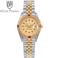 Đồng hồ nữ mặt kính sapphire Olym Pianus OP68322DLSK vàng hạt đỏ thumbnail
