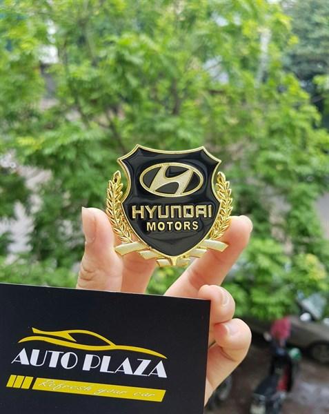 Logo huy hiệu bông lúa trang trí ôtô Hyundai