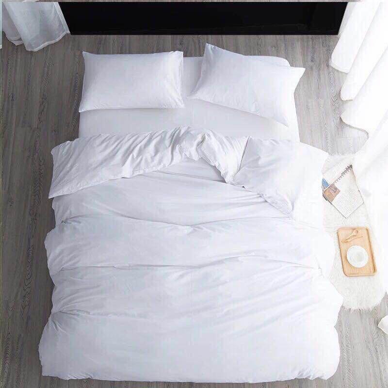 BỘ CHĂN GA GỐI HÀN QUỐC TRẮNG TINH 160x200